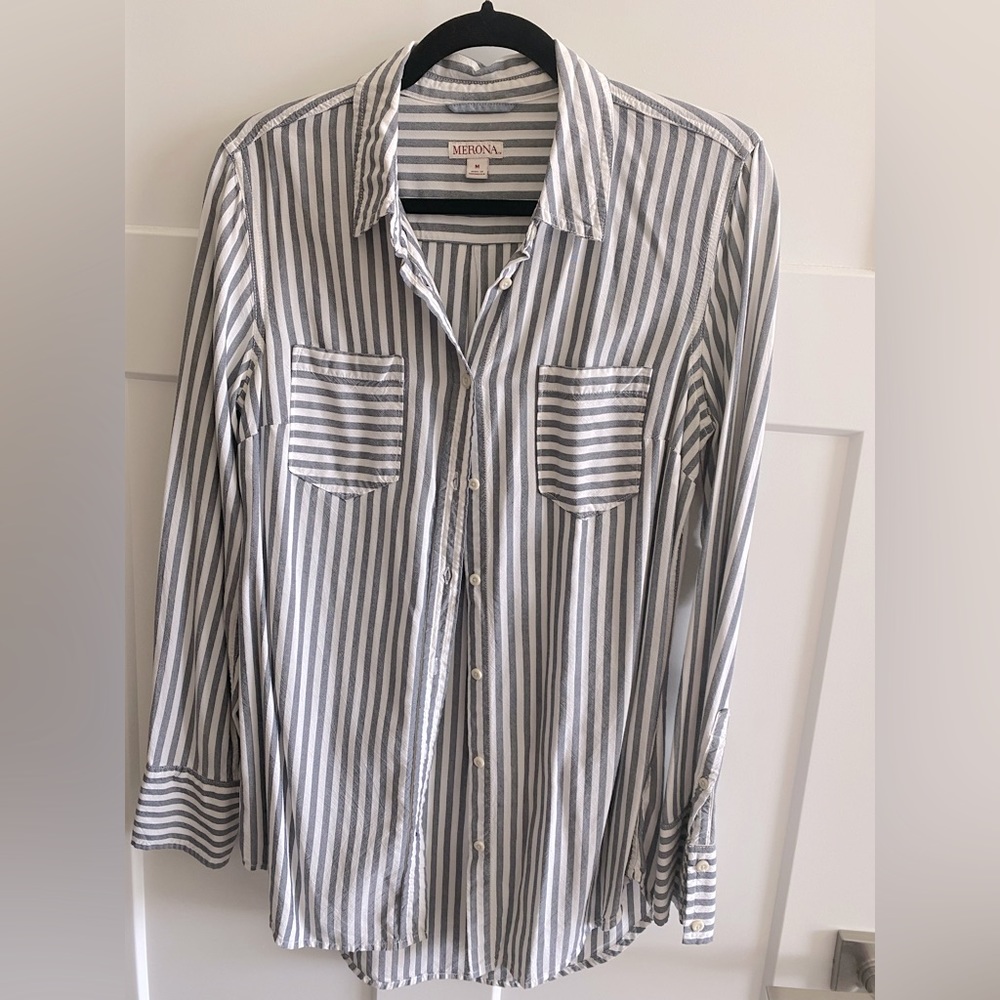 Nero a button front too